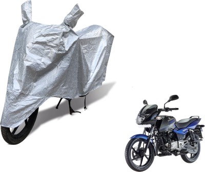 Auto Hub Waterproof Two Wheeler Cover for Bajaj(Pulsar 150 DTS-i, Silver)