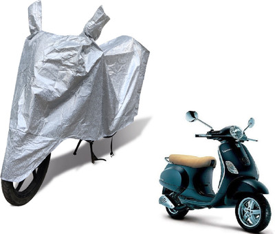 MOCKHE Waterproof Two Wheeler Cover for Vespa(Piaggio Vespa, Silver)