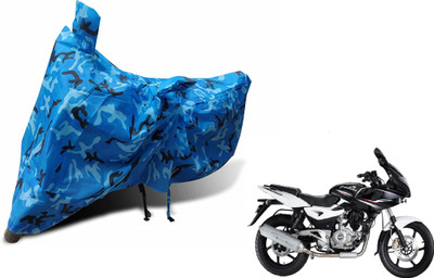 MOCKHE Waterproof Two Wheeler Cover for Bajaj(Pulsar 220 DTS-i, Blue)