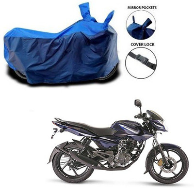 Rhtdmm Two Wheeler Cover for Bajaj(Pulsar 135 LS DTS-i, Blue, Blue)