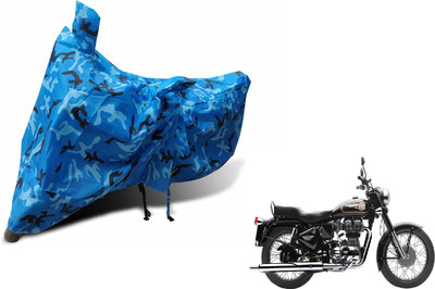 MOCKHE Waterproof Two Wheeler Cover for Royal Enfield(Bullet 350, Blue)