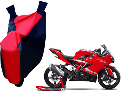 Selifaur Two Wheeler Cover for TVS(Apache, Red, Blue)