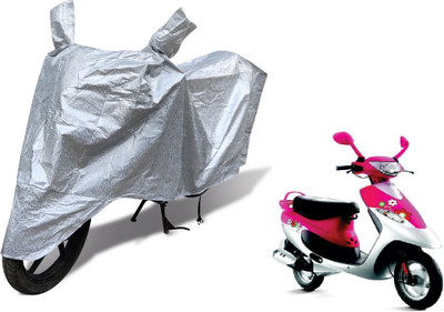 MOCKHE Waterproof Two Wheeler Cover for TVS(Scooty Pep+, Silver)