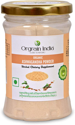 Orgrain India Organic Ashwagandha Root Powder 300g (Pack of 3 * 100g)(3 x 100 g)