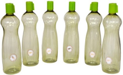 HARSH PET Fridge Series 1000 ml Water Bottles(Set of 6, Transparent Green)