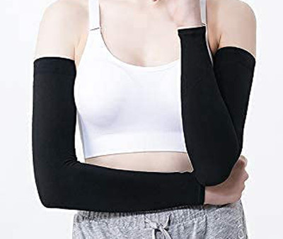 AFLOTO Cotton Arm Sleeve For Boys & Girls(Free, Black)