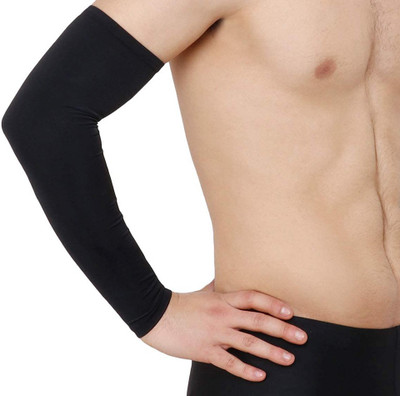 AFLOTO Cotton Arm Sleeve For Men & Women(Free, Black)