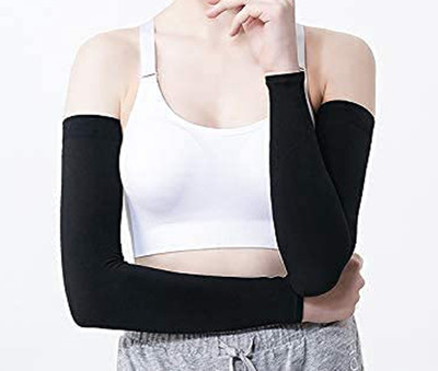 AFLOTO Cotton Arm Sleeve For Boys & Girls(Free, Black)