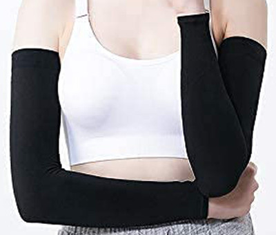 AFLOTO Cotton Arm Sleeve For Men & Women(Free, Black)