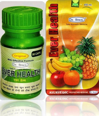 Dr. Biswas EVER HEALTH TONIC & CAPSULE COMBO PACK (450 ml, 50 Capsules)(Pack of 2, 450 ml, 50 Capsules)