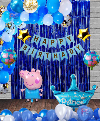 PARTY GLITERS Solid BLU_PEPA/CRWN_96 Balloon(Multicolor, Pack of 96)
