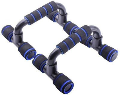 Dr Pacvu Push Up Bars Stand with Foam Grip Handle for Chest Press Home Gym Fitness Exercise Push-up Bar(Black, Blue)