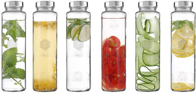 Sv Enterprise 750 ml Glass Bottle(Pack of 6, Clear)