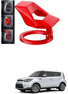PRTEK Car Engine Start Button Protective Cover，Universal Car Key Cap Cover Push Start Car Accessories (RED) A106 Car Inverter