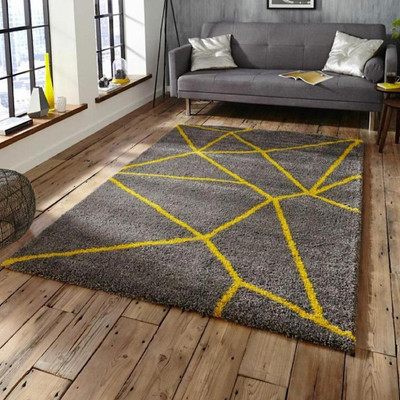 shopgallery Multicolor Polyester Carpet(4 ft,  X 6 ft, Rectangle)