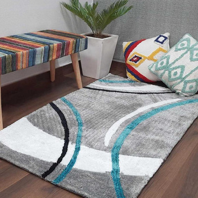 shopgallery Multicolor Polyester Carpet(4 ft,  X 6 ft, Rectangle)