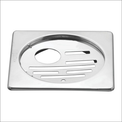 KYOTO Floor Stainless Steel Push Down Strainer(14 cm Set of 1)