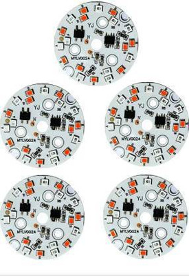 RVD 5 Pcs 220V AC Red,Blue,Pink DOB Switch ON/OFF Color Changing LED Bulb Raw Material Direct On Board MCPCB Electronic Components Electronic Hobby Kit