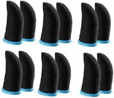 PORTLIX Thumb Gloves For Mobile Gaming blue color 6pack combo Finger Sleeve(Pack of 12)