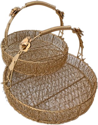 design magnifique Iron Fruit & Vegetable Basket(Gold)