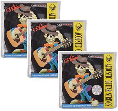 Mtunes Acoustic Pack Of 3 Alice A 206 Guitar String(Pack of 3, 18 Strings)