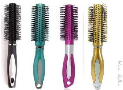 lukaf Round Rolling Curling Comb / Styling Hair Brush Pack of 4