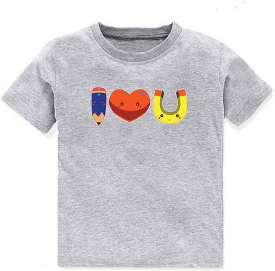 Kavee Baby Boys Printed Pure Cotton Regular T Shirt(Grey, Pack of 1)