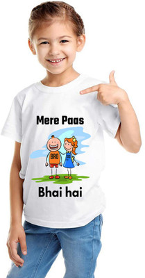 Printcomet Boys Typography, Printed Cotton Blend Regular T Shirt(Multicolor, Pack of 1)