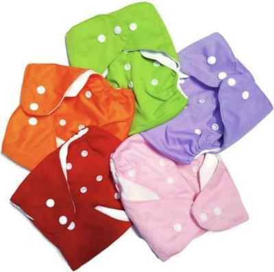 Knij Reuseable Washable Baby Cloth Diaper With 5layer Insert Free Size
