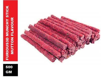 Furious3D Extra Vitamins Mutton Flavor Munchy Sticks (500 gm) Mutton Dog Chew(500 g, Pack of 1)