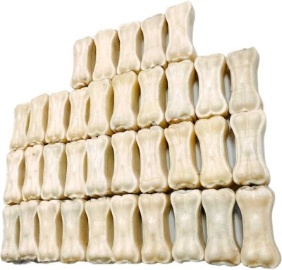 Brandon Store 2 Inch 35 Pcs White Digestible Rawhide Pressed Bone Dog Chew For Dogs Dog Chew(0.7 kg, Pack of 1)