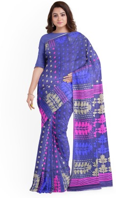 Rinki Store Woven Jamdani Cotton Silk Saree(Multicolor)