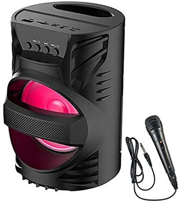 RECTITUDE Rich Bass Portable Wireless Rechargeable Multimedia System Karaoke Handle 10 W Bluetooth Home Theatre(Black, Stereo Channel)