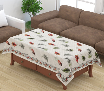 FAIRY HOME Printed 4 Seater Table Cover(Cream, Polyester)