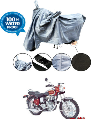 RONISH Waterproof Two Wheeler Cover for Royal Enfield(Machismo 350, Grey)