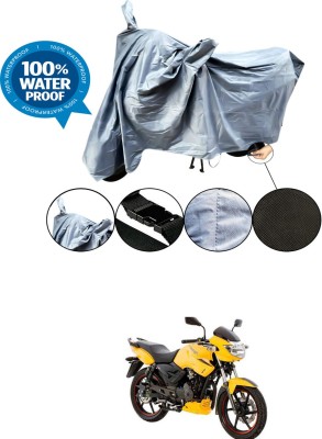 RONISH Waterproof Two Wheeler Cover for TVS(Apache 150, Grey)