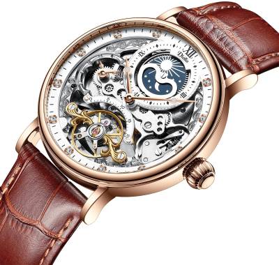Mechanical Moon face skeleton Diollo Automatic Watch Analog Watch  - For Men