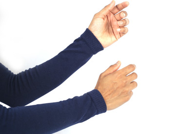 Footmate Cotton Arm Sleeve For Men & Women(Free, Blue)