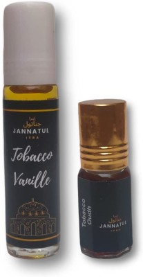 Jannatul itra Tobacco Vanille | Tobacco Oudh | Perfume/Fragrance Oil Roll-on Attar | Premium Long Lasting Concentrated Attar for Men & Women | Unisex | Tobacco Vanille 10 ml | Tobacco Oudh 4 ml Herbal Attar(Oud (agarwood), Spicy)