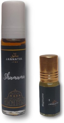 Jannatul itra Shamama | Majmuma | Perfume/Fragrance Oil Roll-on Attar | Premium Long Lasting Concentrated Attar for Men | Shamama 10 ml | Majmuma 4 ml Herbal Attar(Shamana, Spicy, Woody)