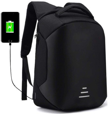 Kossh Anti-Theft, Waterproof Backpack with USB Charging Port - Fashion Bagpack 30 Ltrs - Black 30 L Backpack(Black, Grey)