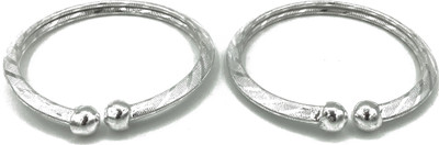 JAYEEVAGMI Silver Kada(Pack of 2)