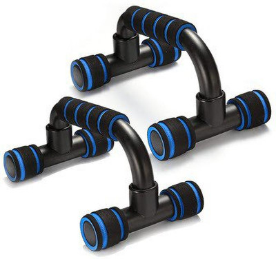 HACKERX Push Up Bars Stand with Foam Grip Handle Push-up Bar(Blue)