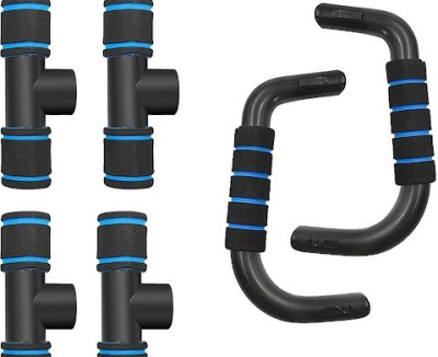 HACKERX Push Up Bars Stand with Foam Grip Handle Push-up Bar(Blue)