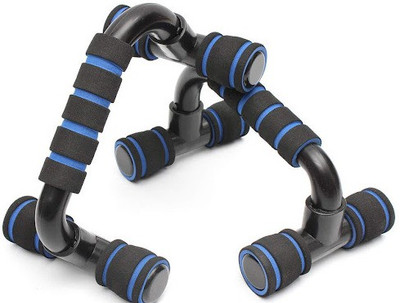 HACKERX Foam Grip Handle for Chest Press Home Gym Fitness Exercise Push-up Bar(Blue, Black)