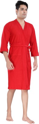 lacylook Red XL Bath Robe(1 bath robe, For: Men, Red)