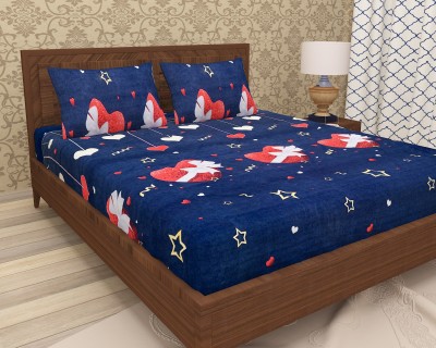 Flipkart SmartBuy 120 TC Microfiber Double Printed Flat Bedsheet(Pack of 1, Multicolor)