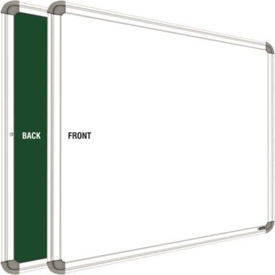 SRIRATNA Non-Magnetic Double Sided Both Side Writing one Side White Marker and Reverse Side Chalk Board Surface (Pack of 1 White & Green),Model Number_11 Green, White board(60 cm x 90 cm)
