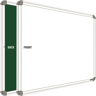 SRIRATNA Non-Magnetic 2x3 Feet Double Sided Both Side Writing one Side White Marker and Reverse Side Chalk Board Surface (Pack of 1, Size 2feet x 3feet, White & Green),Model Number_14 Green, White board(89 cm x 60 cm) SRIRATNA Non-Magnetic 2x3 Feet Double Sided Both Side Writing one Side White Marker and Reverse Side Chalk Board Surface (Pack of 1, Size 2feet x 3feet, White & Green),Model Number_14 Green, White board(89 cm x 60 cm)