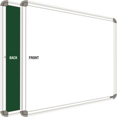 SRIRATNA Non-Magnetic 2x3 Feet Double Sided Both Side Writing one Side White Marker and Reverse Side Chalk Board Surface (Pack of 1, Size 2feet x 3feet, White & Green),Model Number_06 Green, White board(60.96 cm x 91.44 cm) SRIRATNA Non-Magnetic 2x3 Feet Double Sided Both Side Writing one Side White Marker and Reverse Side Chalk Board Surface (Pack of 1, Size 2feet x 3feet, White & Green),Model Number_06 Green, White board(60.96 cm x 91.44 cm)